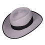 GAMBLER SILVER GREY WOOL BLACK RIBBON