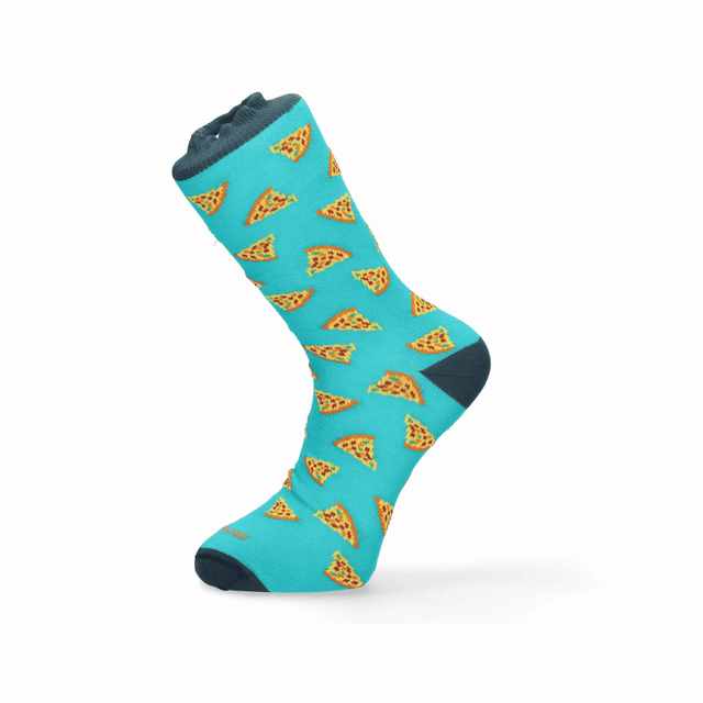 CALCETIN PIZZA AZUL TURQUESA