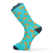 CALCETIN PIZZA AZUL TURQUESA
