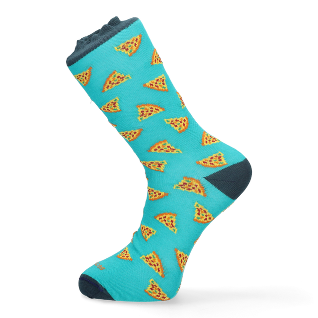 CALCETIN PIZZA AZUL TURQUESA