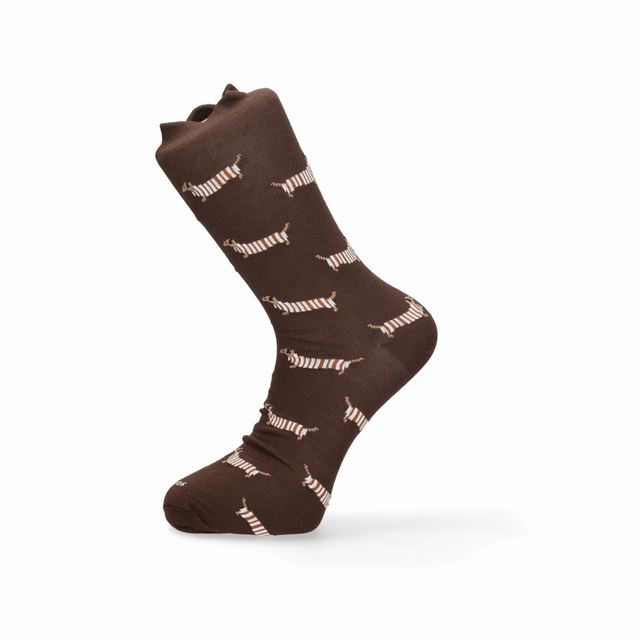 CALCETIN TECKEL MARRON