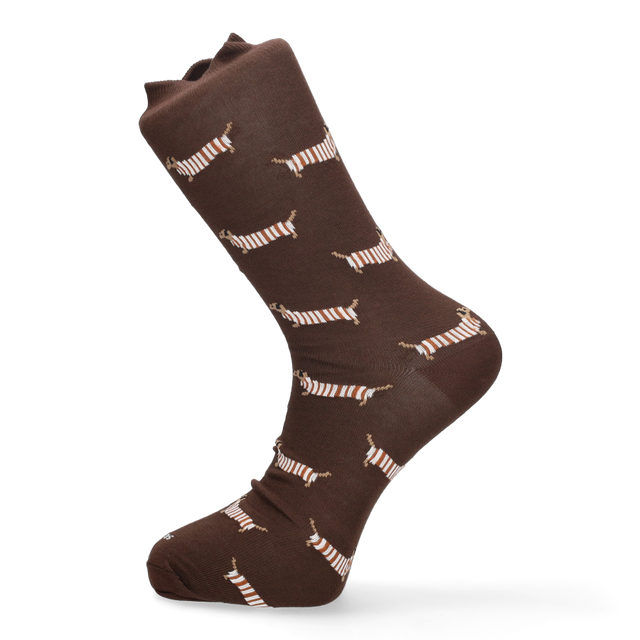 CALCETIN TECKEL MARRON