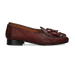 MOCASIN TRENZADO BORLAS BURDEOS