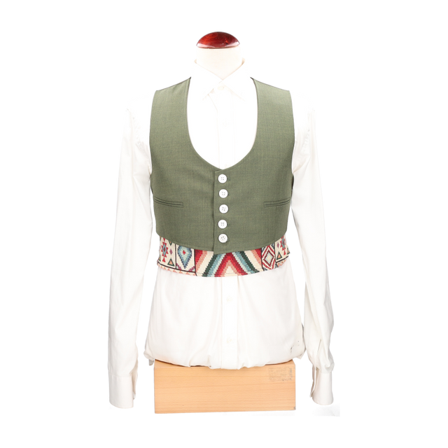 CHAQUETA Y CHALECO FRESCO 696 LANA VERDE
