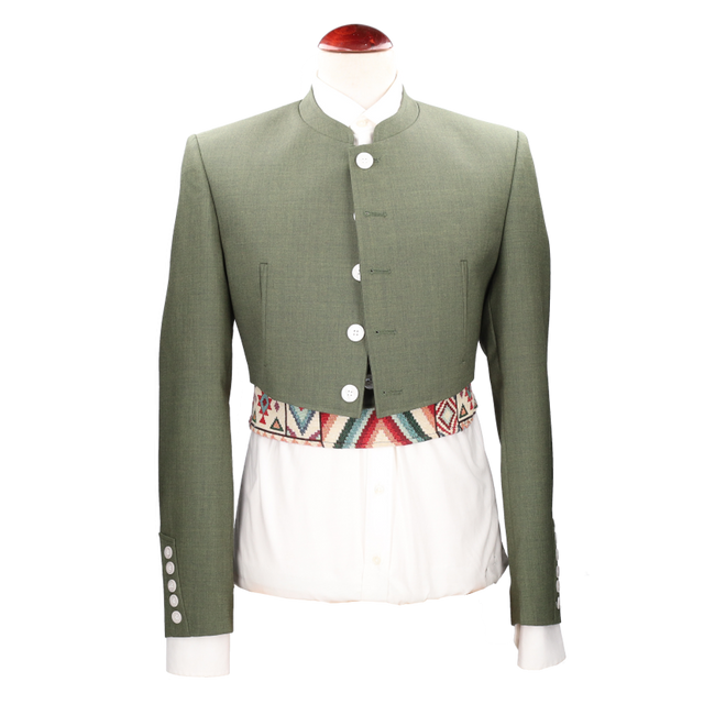 CHAQUETA Y CHALECO FRESCO 696 LANA VERDE