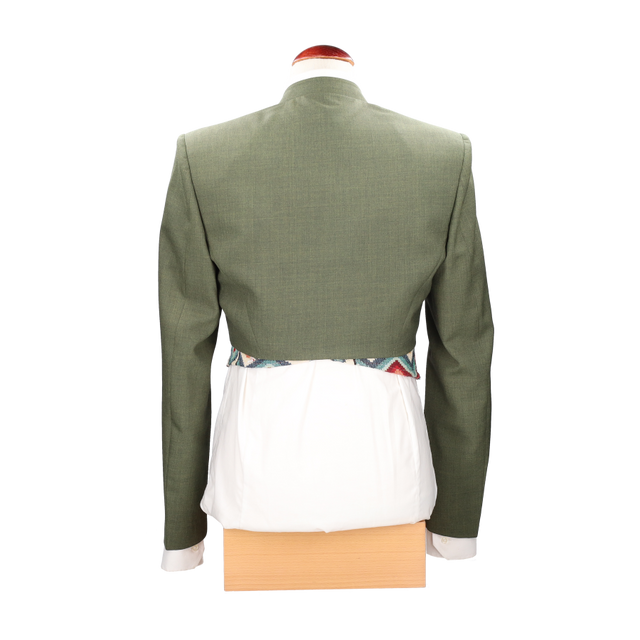 CHAQUETA Y CHALECO FRESCO 696 LANA VERDE