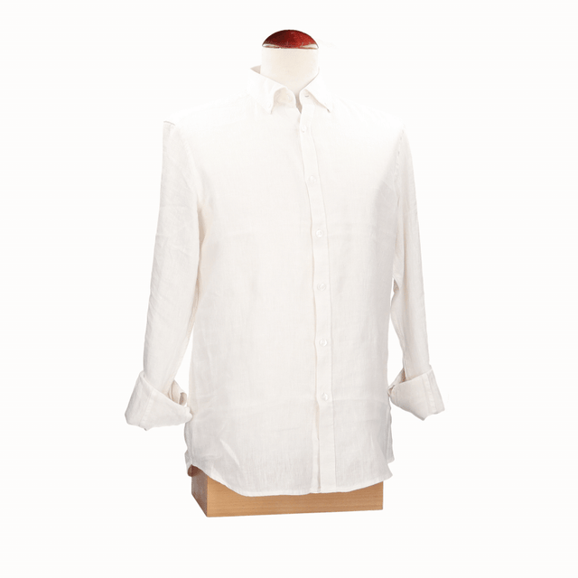 CAMISA BOTON LINO CRUDO