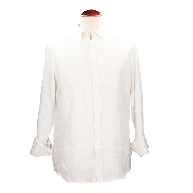 CAMISA BOTON LINO CRUDO