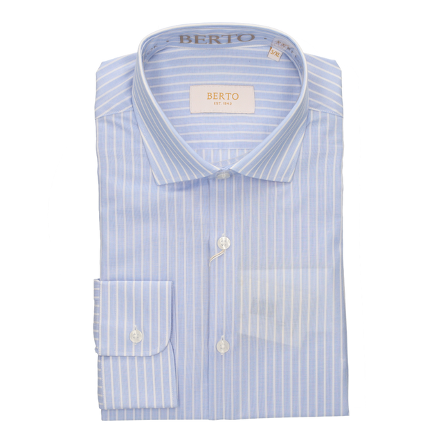 CAMISA RAYAS CELESTE