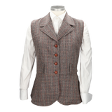 CHALECO PONIENTE CUADROS MARRON