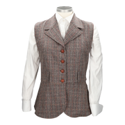 CHALECO PONIENTE CUADROS MARRON