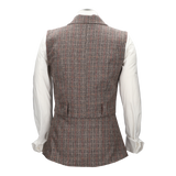 CHALECO PONIENTE CUADROS MARRON