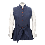 GILET À CHEVRONS BLEU PÉKIN