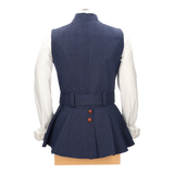 GILET À CHEVRONS BLEU PÉKIN