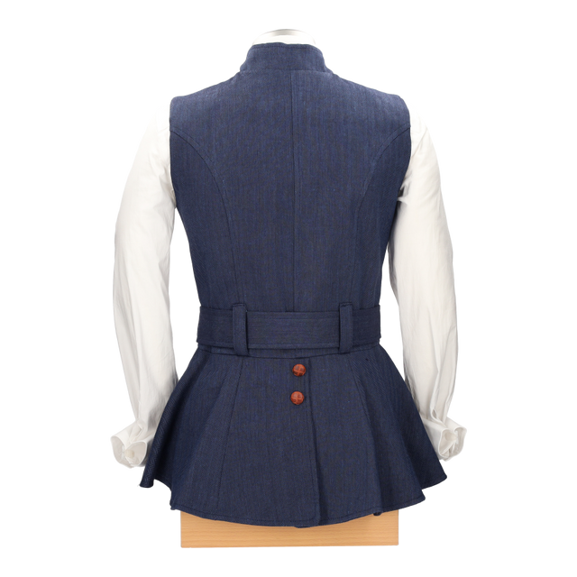 GILET À CHEVRONS BLEU PÉKIN