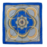 PAÑUELO AZUL AROS ENTRELAZADOS