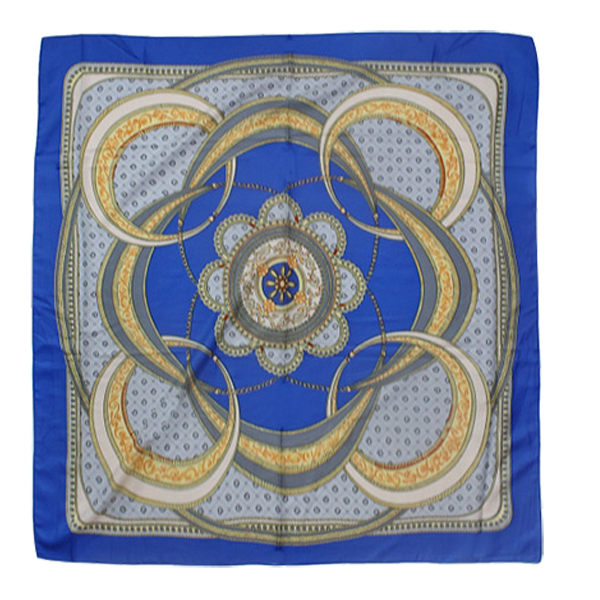 PAÑUELO AZUL AROS ENTRELAZADOS