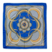 PAÑUELO AZUL AROS ENTRELAZADOS