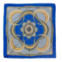 FOULARD BLEU ANNEAUX ENTRELACÉS