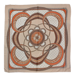 PAÑUELO BEIGE AROS ENTRELAZADOS