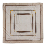 PAÑUELO BEIGE CINTAS CON FILETE