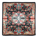 PAÑUELO NEGRO JARDIN DE FLORES