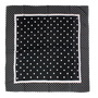 FOULARD POIS NOIR BORDURE PETITS POIS