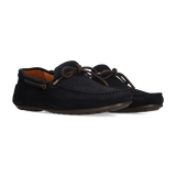 MOCASIN LAZO PIEL VUELTA MARINO