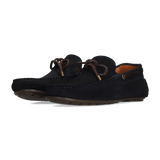 MOCASIN LAZO PIEL VUELTA MARINO