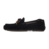 MOCASIN LAZO PIEL VUELTA MARINO
