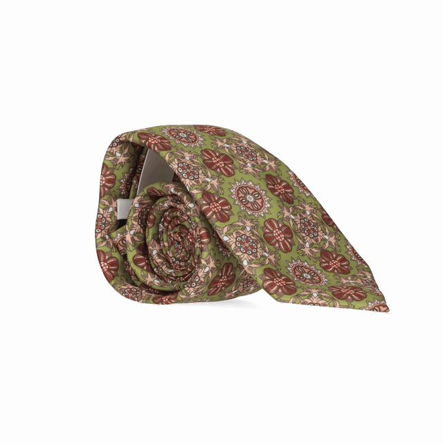 CORBATA DETALLES GRANDES VERDE