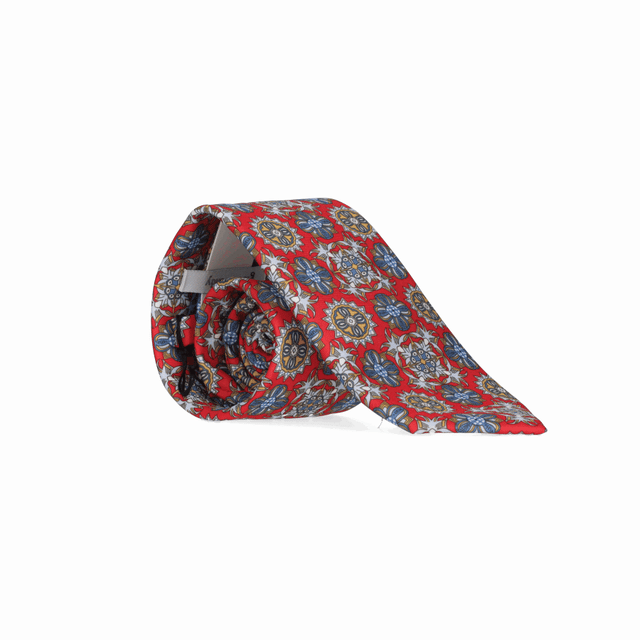 CORBATA DETALLES GRANDES ROJO