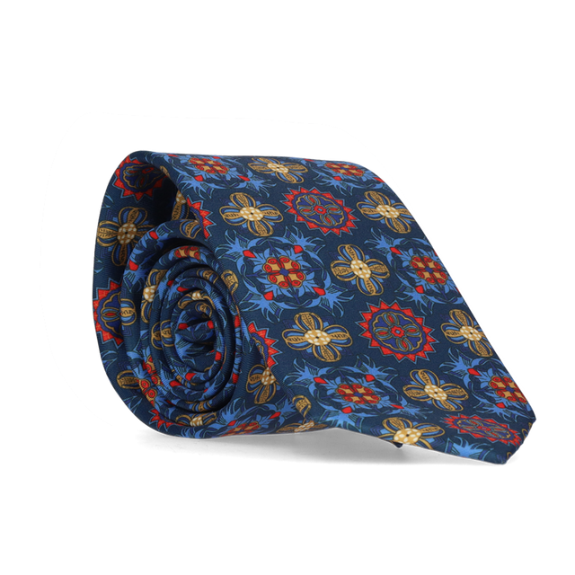 CORBATA DETALLES GRANDES MARINO