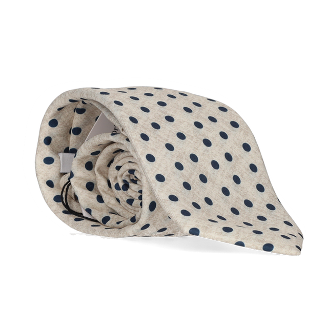 CORBATA BEIGE LUNARES MARINO