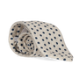 BEIGE POLKA DOT NAVY TIE