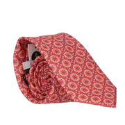 CORBATA CIRCULO FLOR CORAL