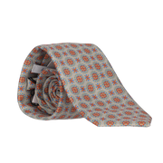 CORBATA CIRCULO FLOR GRIS