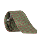 CORBATA KAKI FLORES BURDEOS