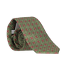 KHAKI BURGUNDY FLORAL TIE