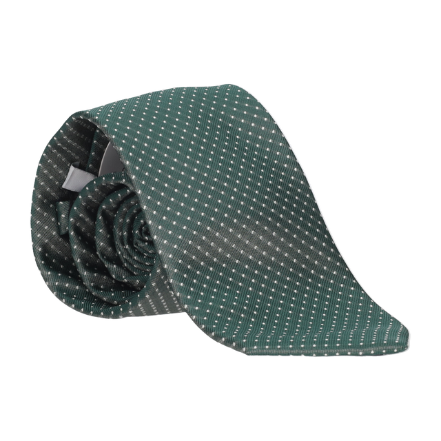 CORBATA VERDE LUNAR BLANCO