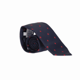 CORBATA MARINO FLOR LIS ROJO