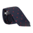 CRAVATE BLEU MARINE FLEUR DE LYS ROUGE
