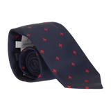 CORBATA MARINO FLOR LIS ROJO