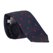 CORBATA MARINO FLOR LIS ROJO