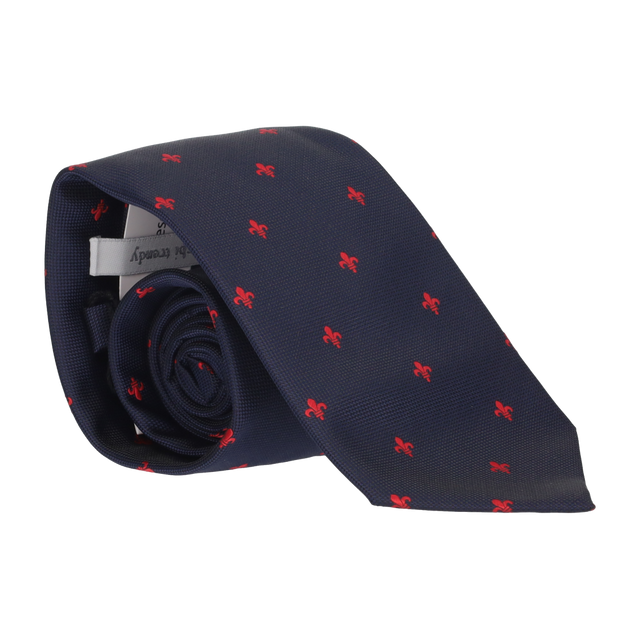 CORBATA MARINO FLOR LIS ROJO
