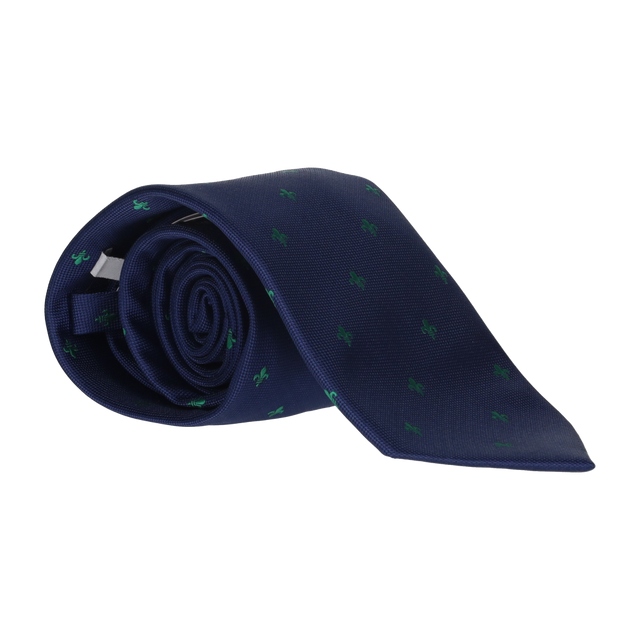 CORBATA MARINO FLOR LIS VERDE