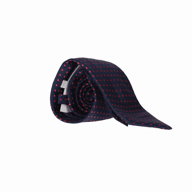 CORBATA MARINO LUNAR ROJO