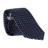 CRAVATE BLEU MARINE À POIS BLANCS
