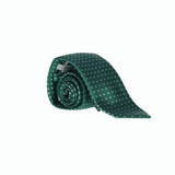 CORBATA VERDE LUNAR BLANCO
