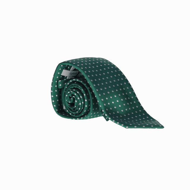 CORBATA VERDE LUNAR BLANCO